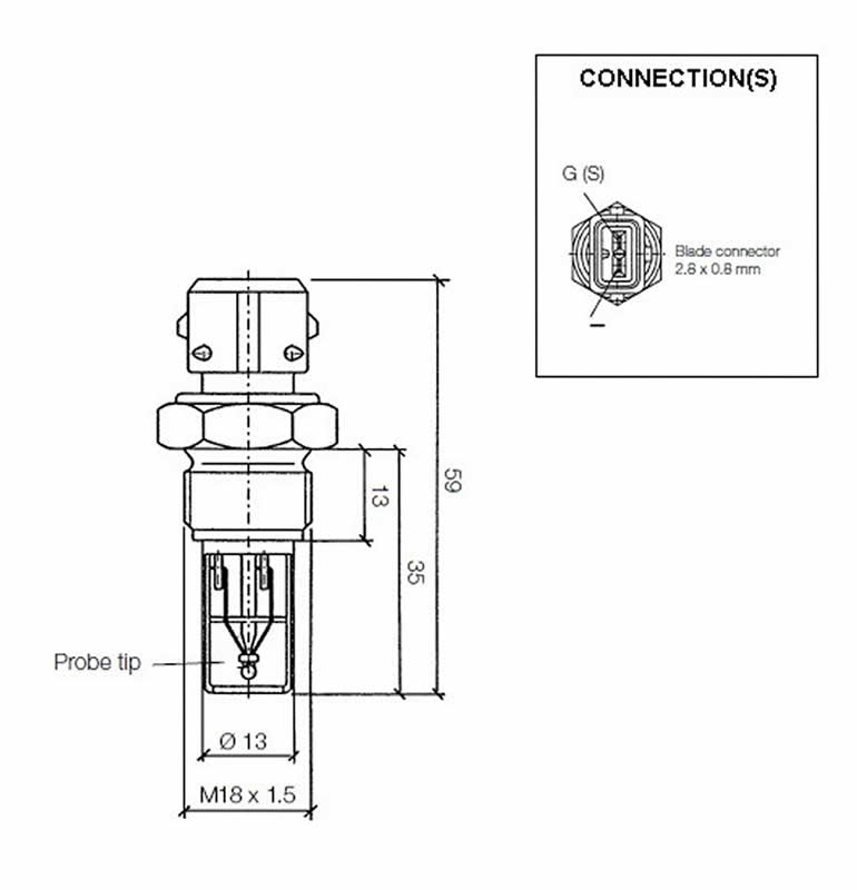 VDO Air Temperature sender 150°C